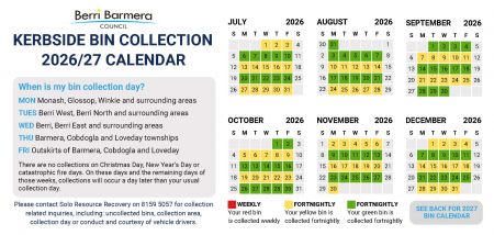 Kerbside waste calendar image