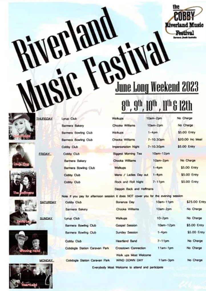Cobby Riverland Music Flyer 