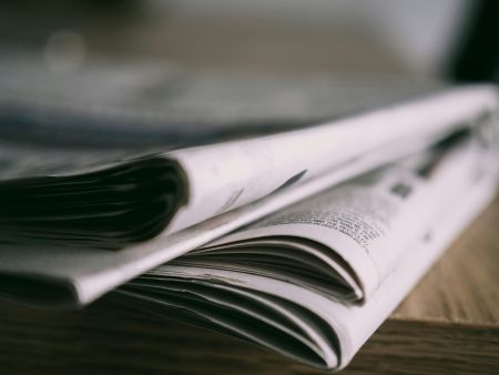 Stack of newspapers