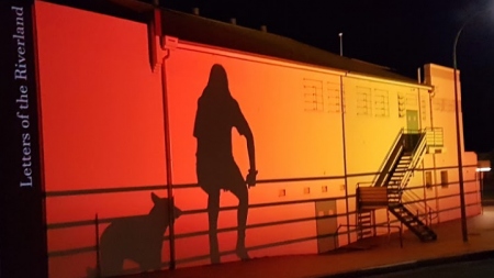 Image of Digistal Projection on wall of Bonney Theatre.
