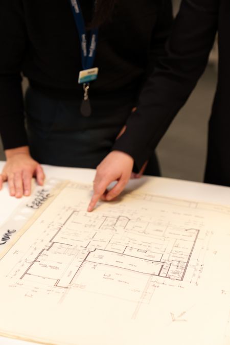 Looking at plans